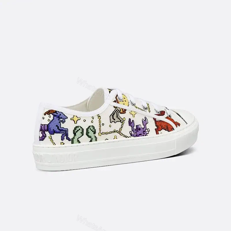 View 3 of WALK’N’DIOR SNEAKERS WOMEN PIXEL ZODIAC EMBROIDERED WHITE – CD157