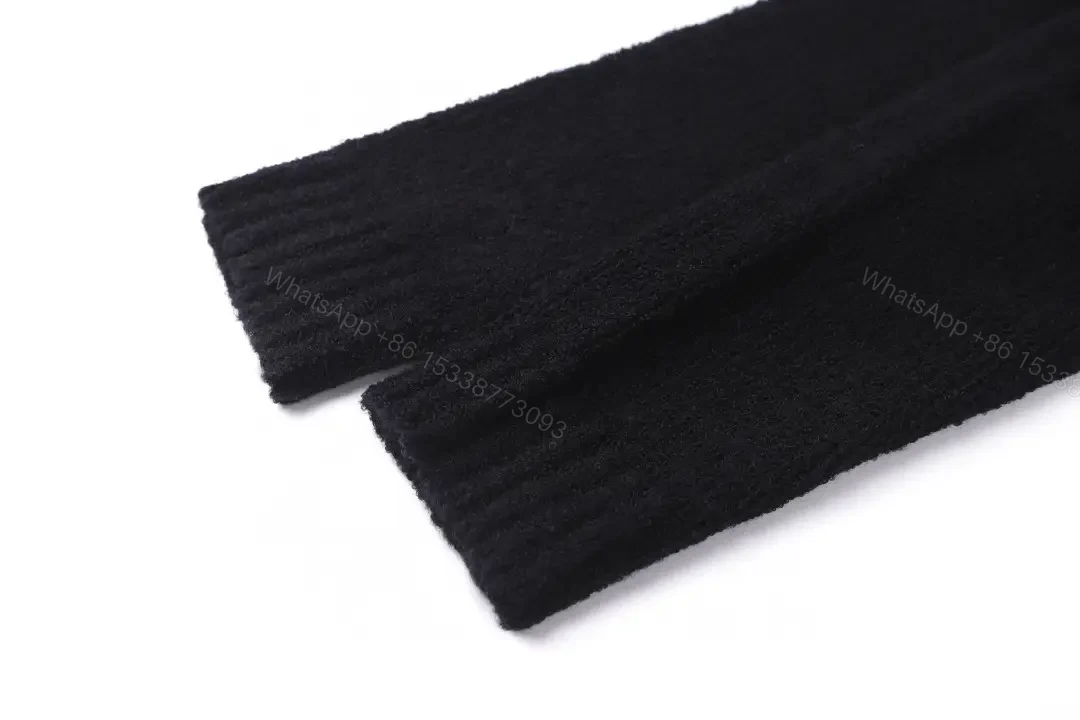 View 9 of Chunky Knit Cardigan Black – Monogram Detail, Premium Comfort Cardigan