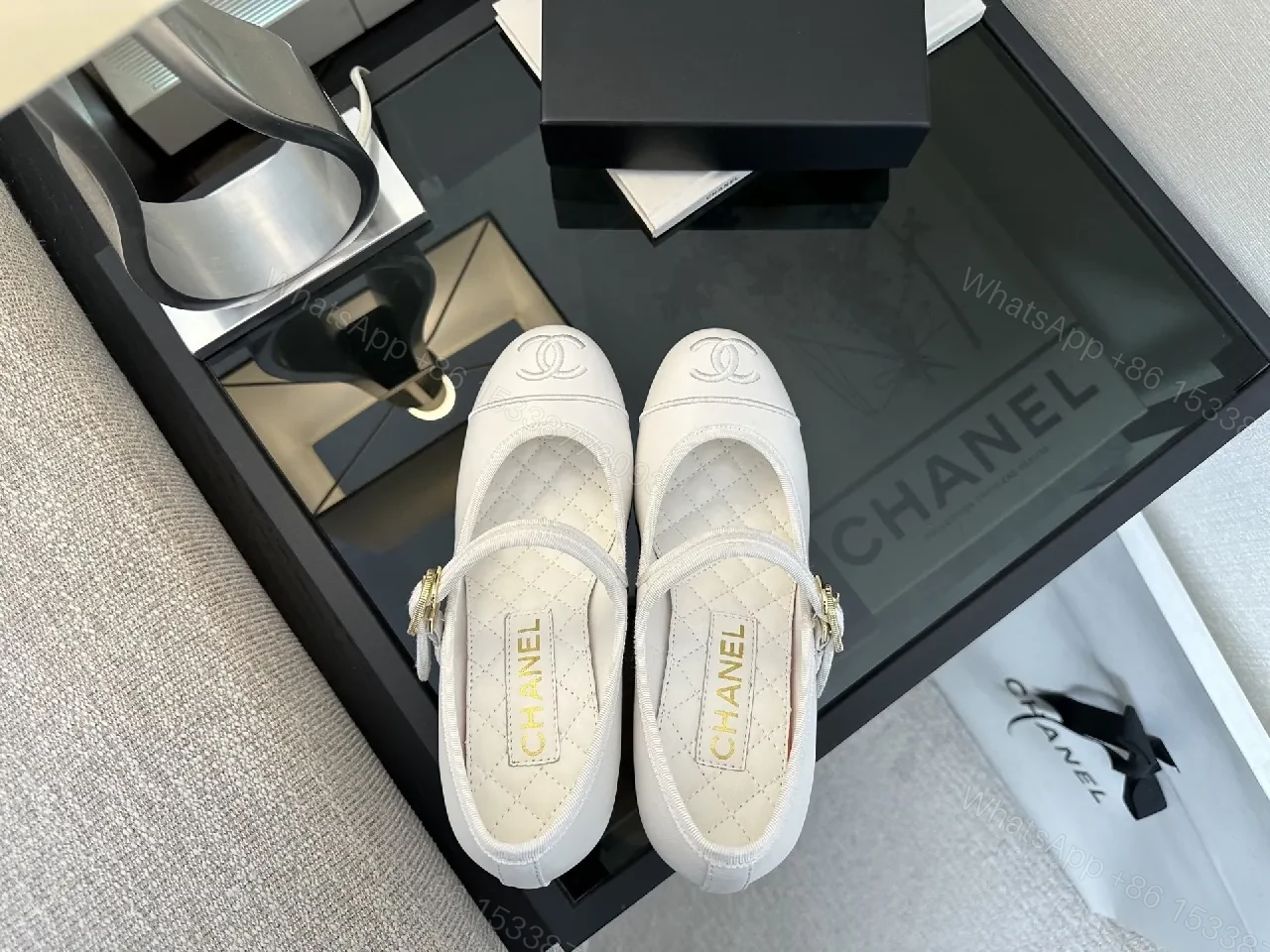 View 3 of White Leather Mary Jane Pumps - Elegant, All-Day Comfort