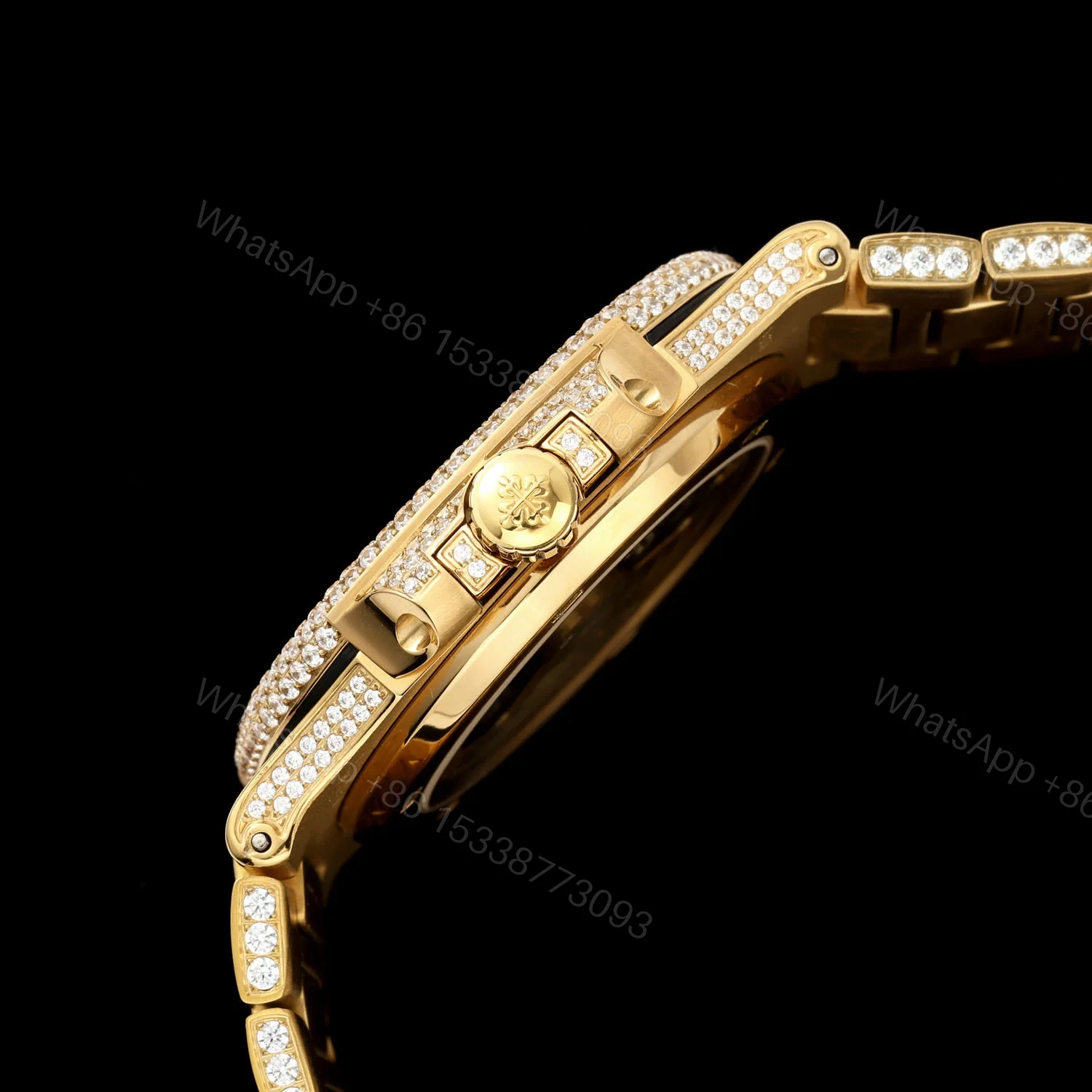 View 7 of Patek Philippe Nautilus 5711 Diamond Pavé Watch 40mm White Gold Edition AMG-PP-BD1-5711-DIAMOND-40