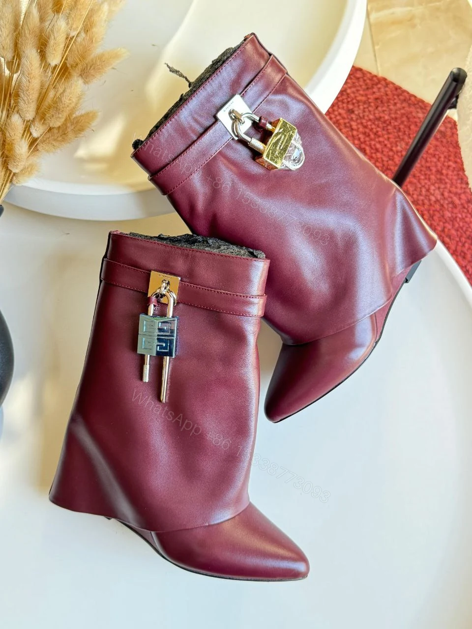 View 2 of Givenchy Shark Lock ankle boots