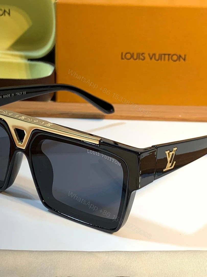 View 5 of First Copy Louis Vuitton 1984 Black Gold Sunglasses