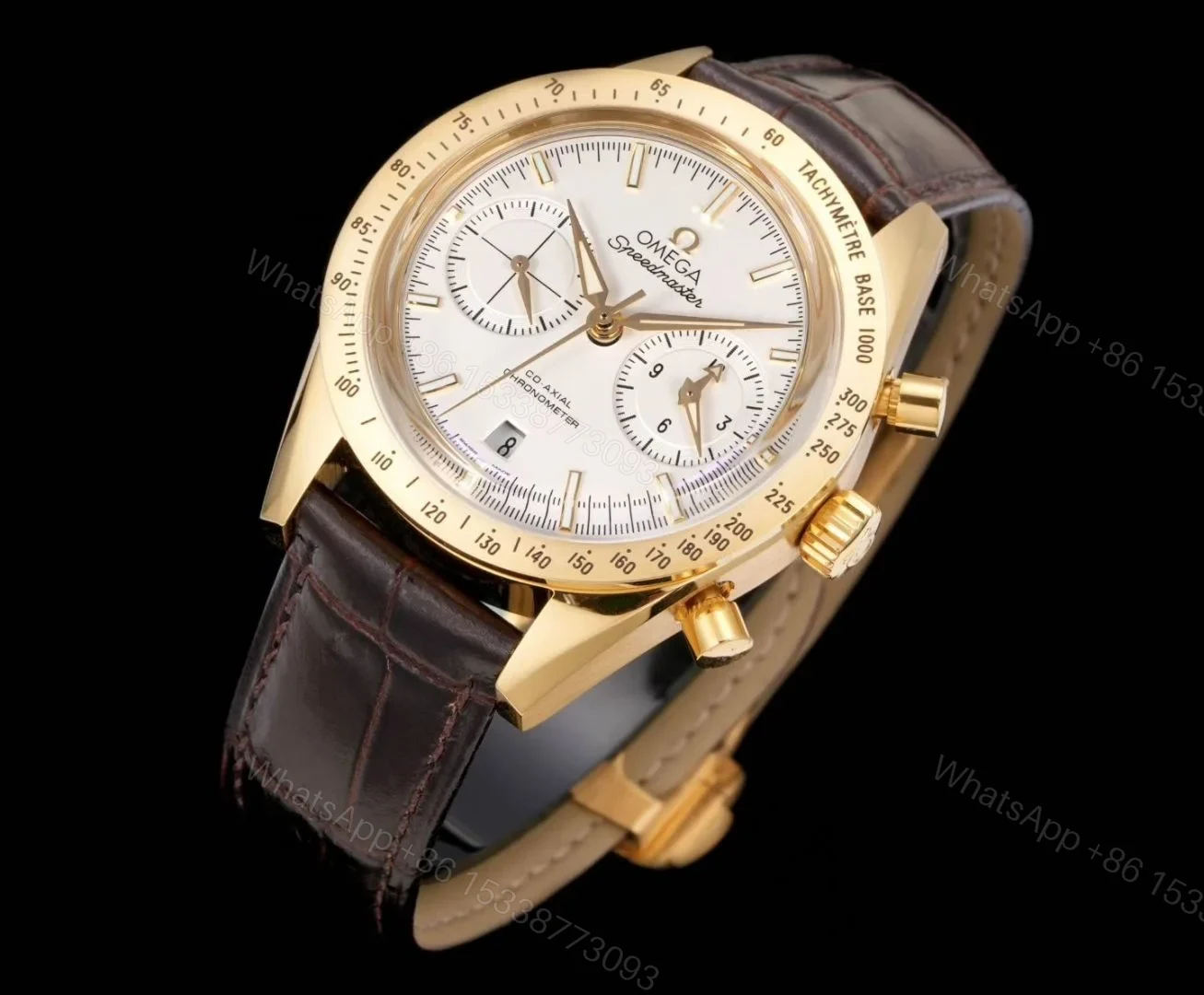 View 2 of Omega Speedmaster Broad Arrow Yellow Gold Enamel 3656.20.31