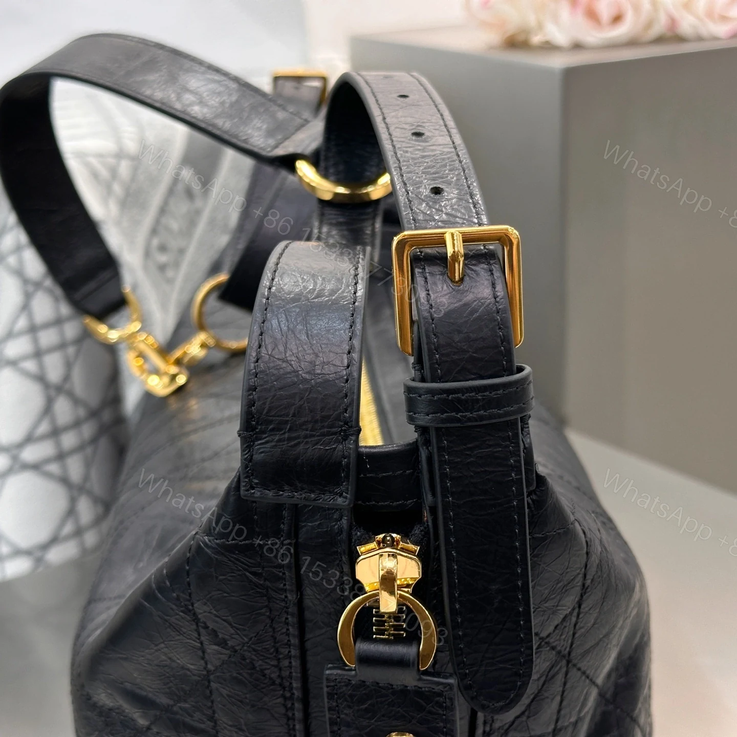 View 9 of 高仿Dior*D-Journey系列M2417M900牛皮革單肩包黑色中號免檢版