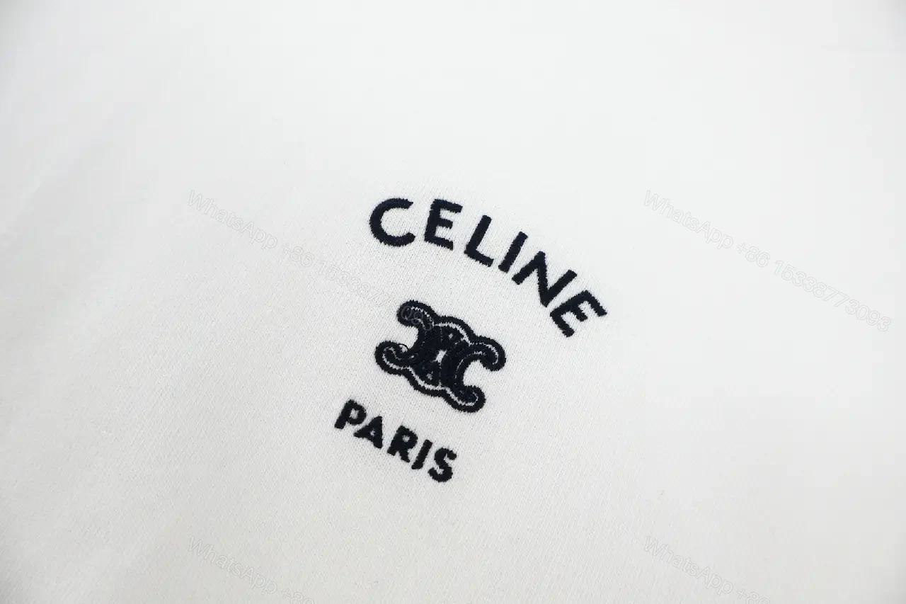 View 5 of Lux White Cotton Minimal Tee with Subtle Chest Logo