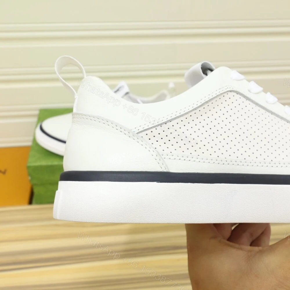 View 5 of Gucci Men’S Platform Sneaker White With Black Edge