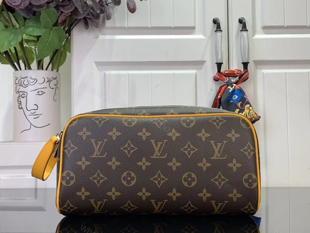 Bold Monogram Compact Luxury Bag: Yellow Trim, Monogram Canvas, Crossbody Ready — view 1