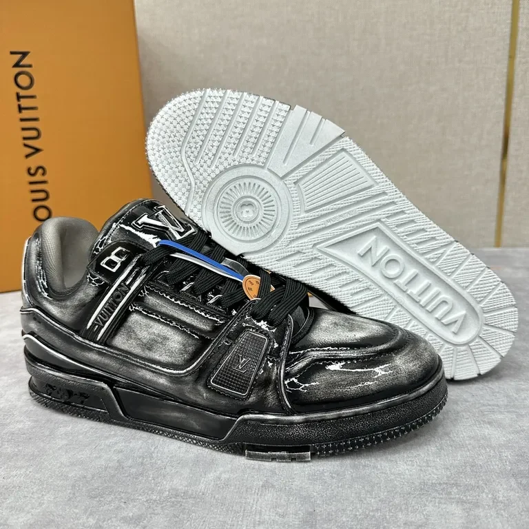 View 4 of LV-Emblem High-Top: Metallic Leather, Luxury, Comfort, All-Day Wear Sneaker