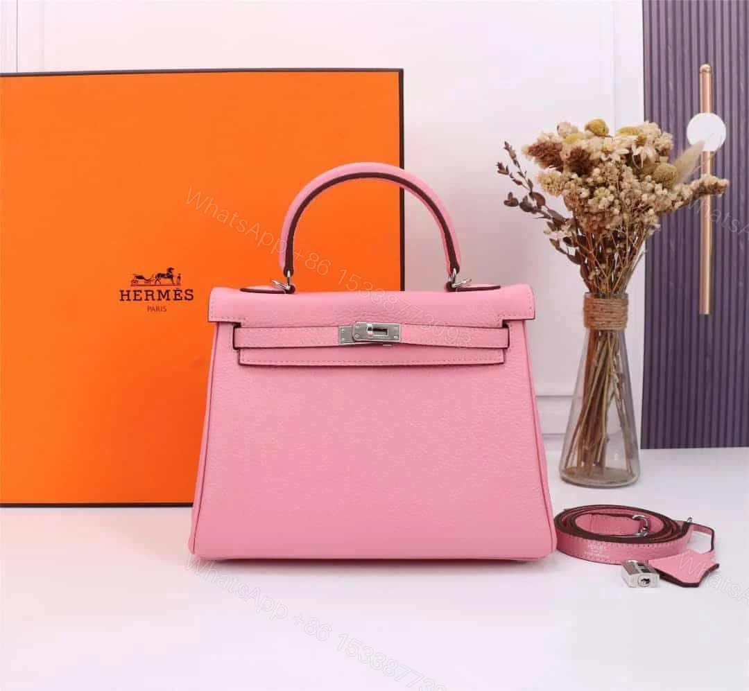 View 2 of HERMÈS KELLY 28 SELLIER HANDBAG IN ROSE CONFETTI EPSOM WITH PALLADIUM HARDWARE 28CM