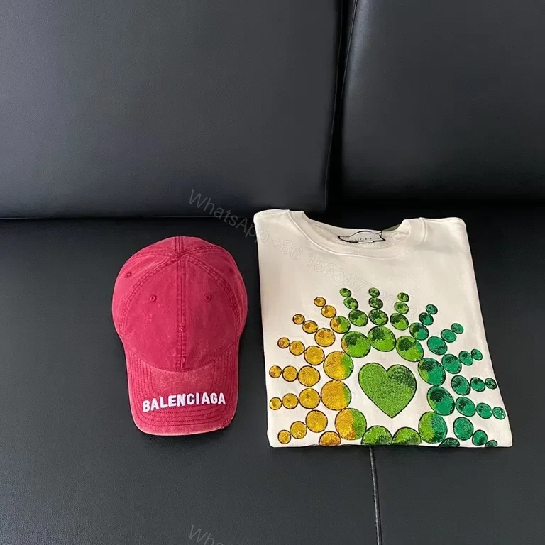 View 6 of Crimson Balenciaga Cap: Premium Everyday Luxury Edge