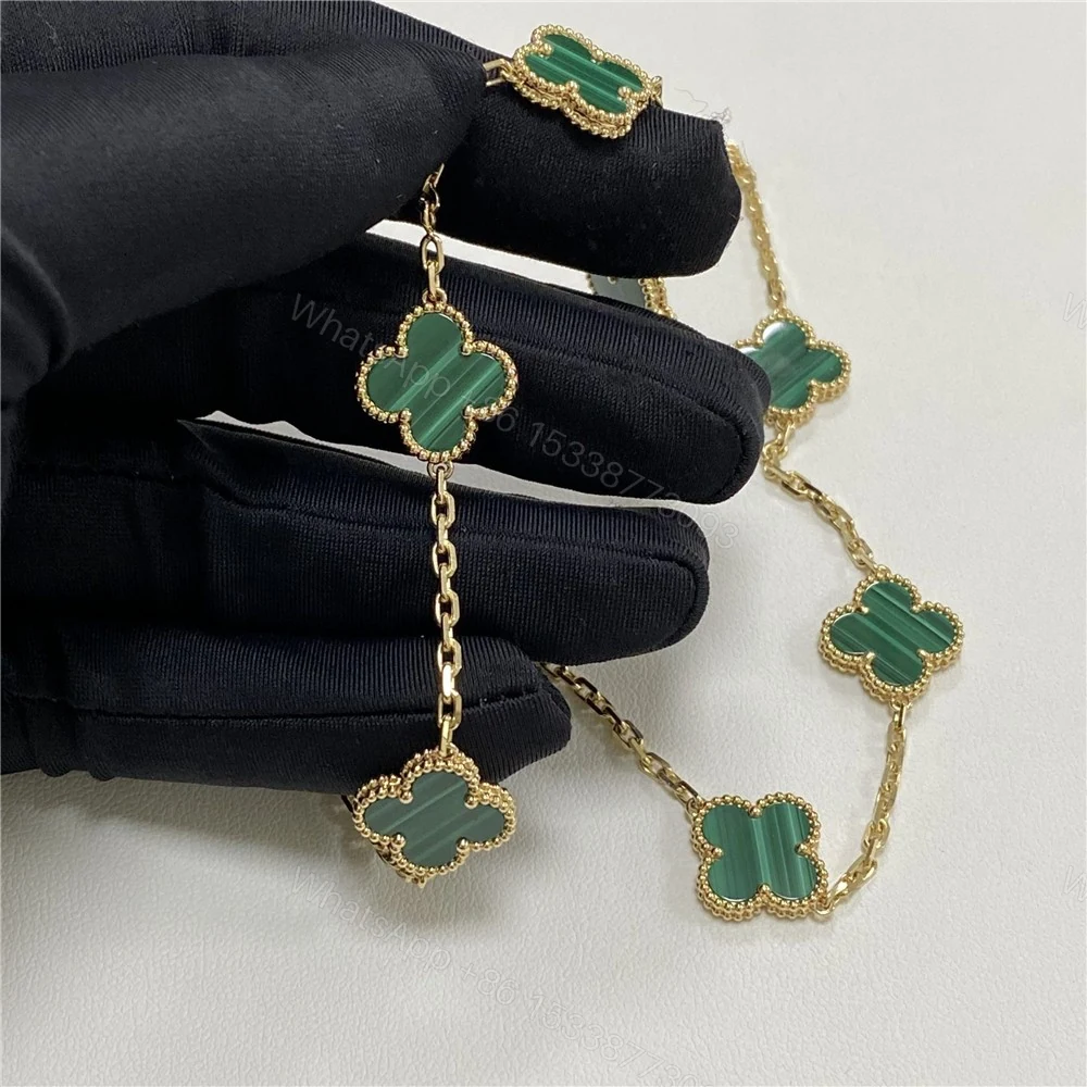 View 3 of Van Cleef Arpels Green Vintage Necklace 10 Motifs VCARO3QJ00