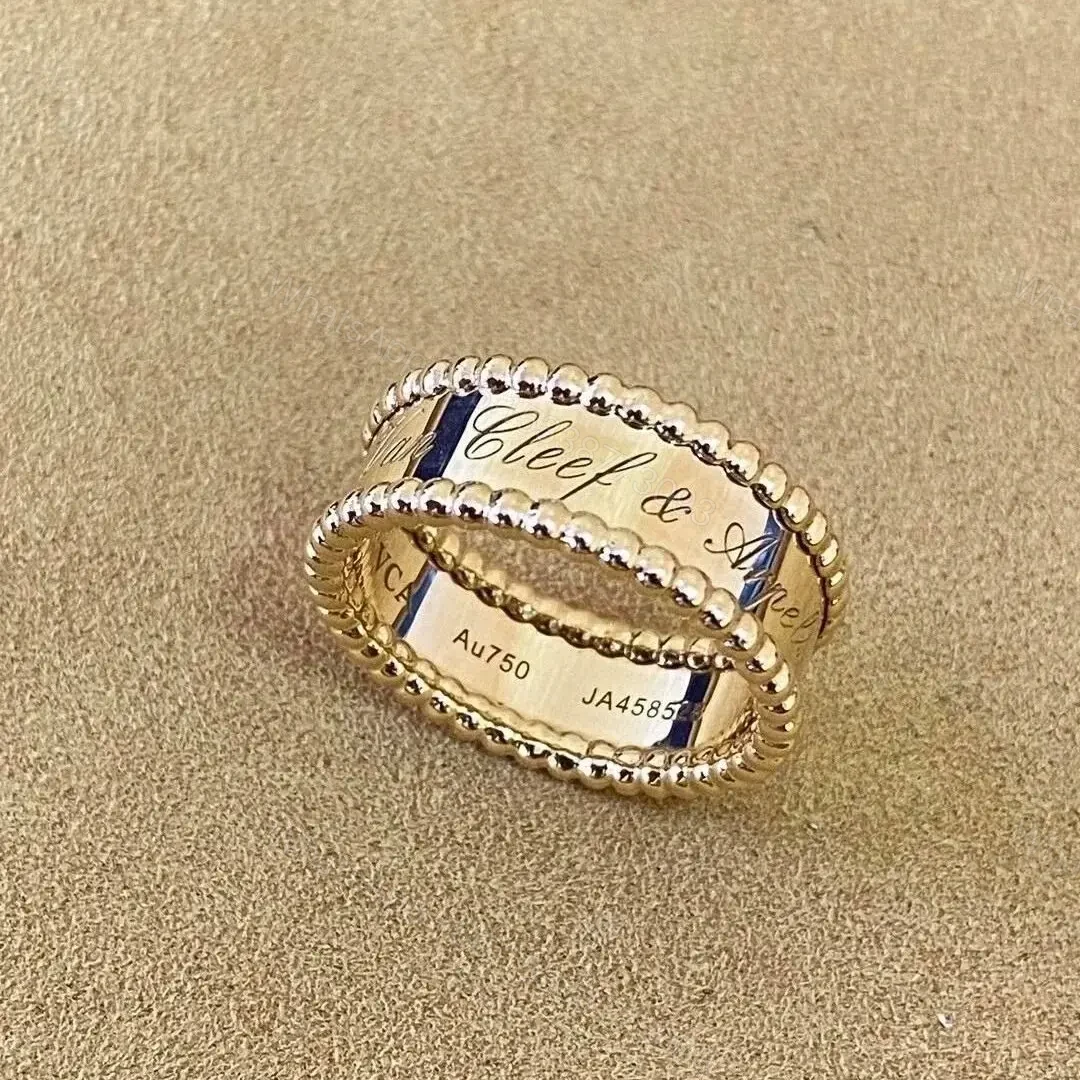 18K Yellow Gold Van Cleef & Arpels Perlée Signature Band Ring — view 1