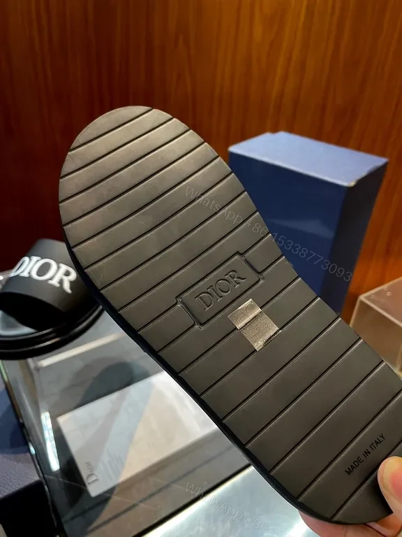 View 5 of Bold DIOR Leather Slide: Luxury Comfort Slide Footwear