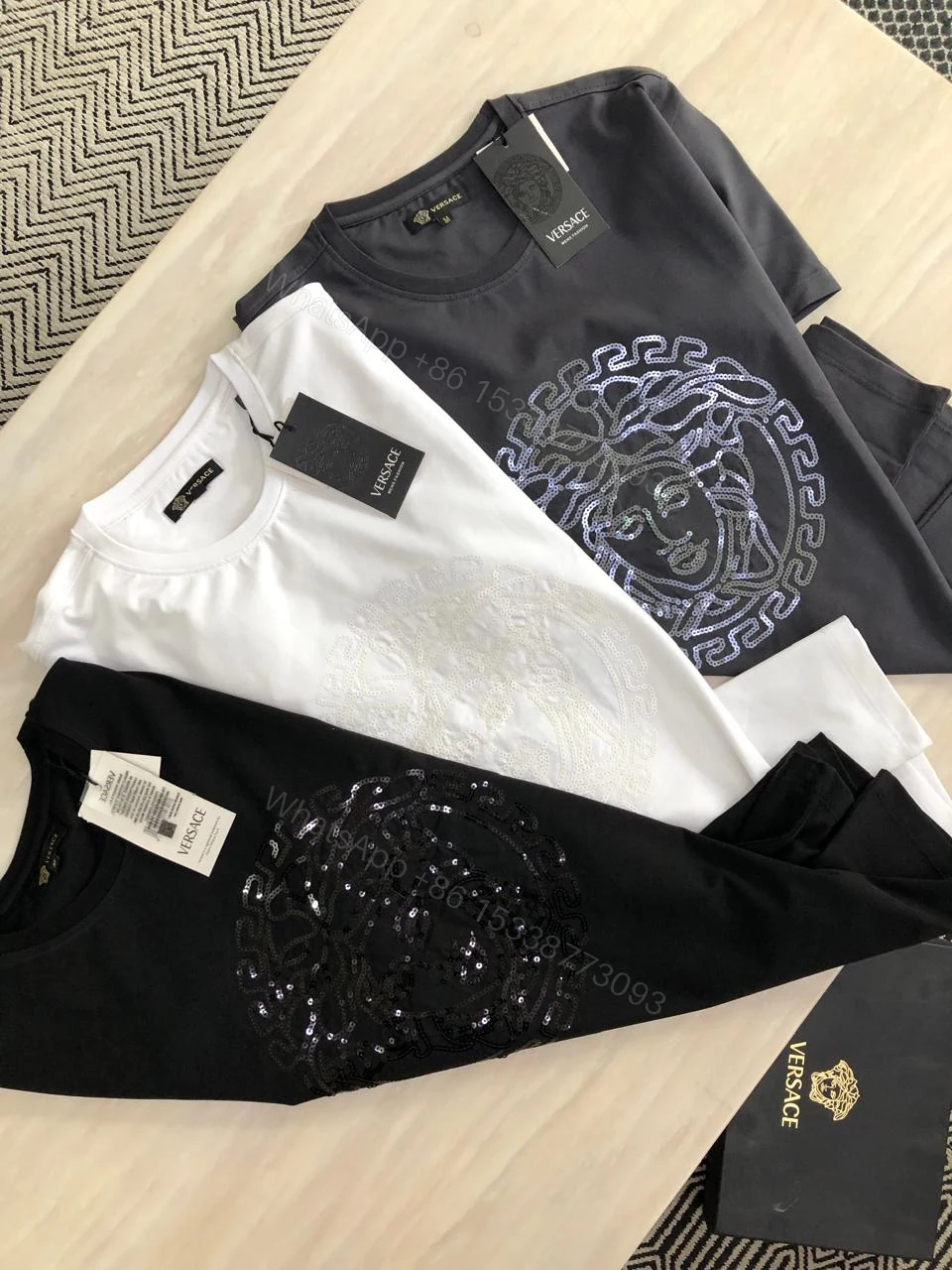 View 10 of FIRST COPY VERSACE COTTON ROUND NECKS ( UNISEX )