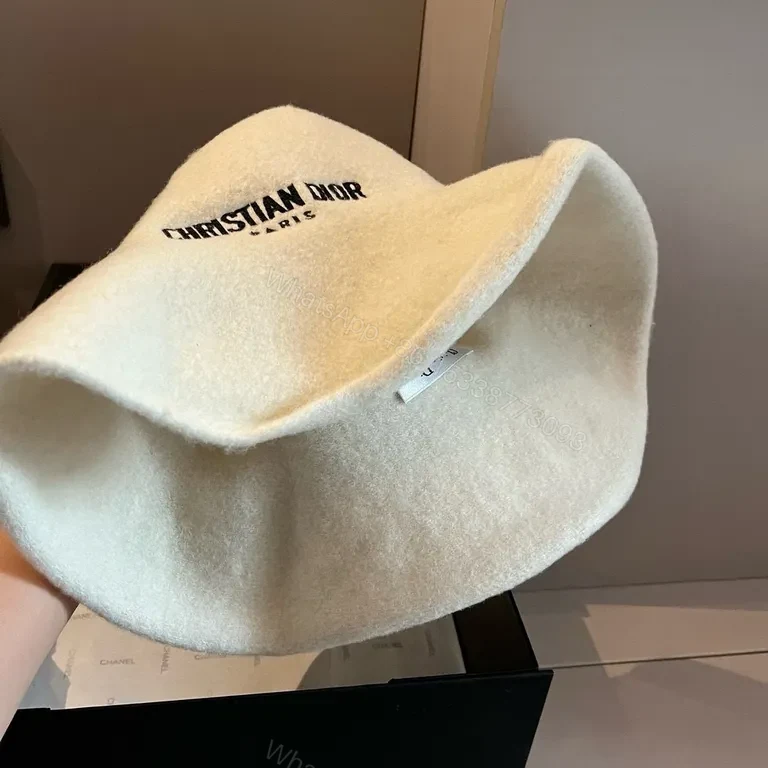 View 8 of Soft Wool Bucket Hat â€” Dior Paris Logo, Minimal Luxury