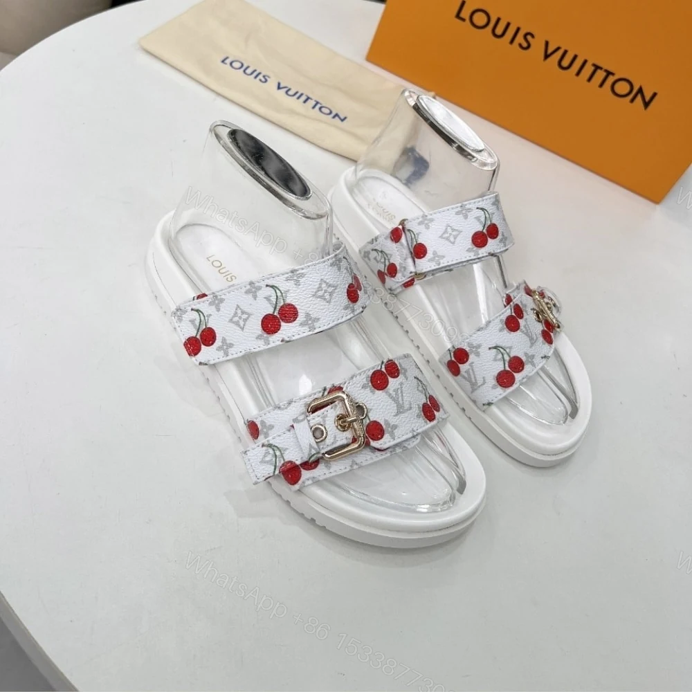 View 3 of LOUIS VUITTON X TAKASHI MURAKAMI BOM DIA FLAT COMFORT MULE WHITE 1AHLZ7
