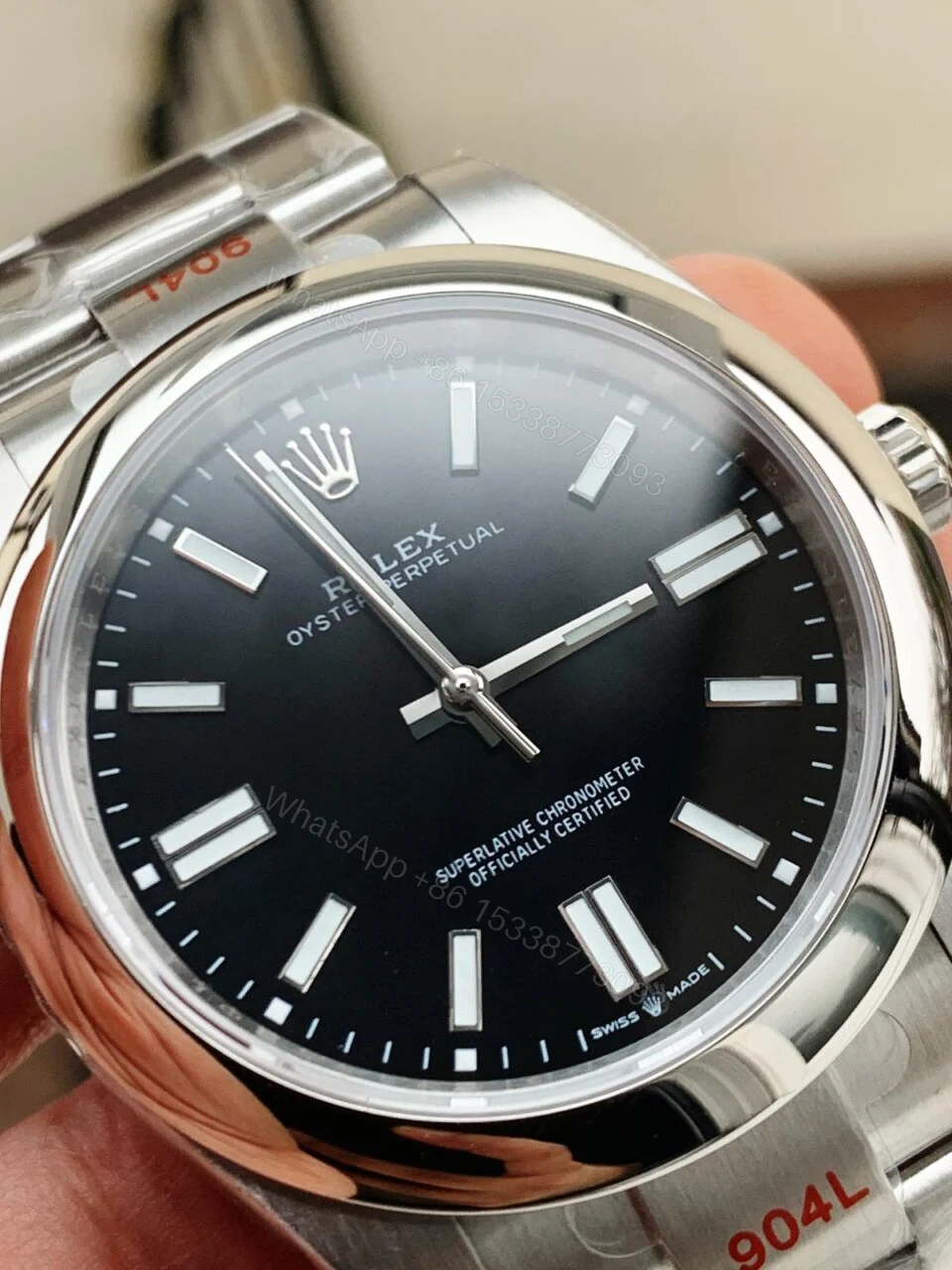 View 2 of EW FACTORY 1:1 Rolex OYSTER PERPETUAL BRIGHT BLACK DIAL41MM Asian A3230