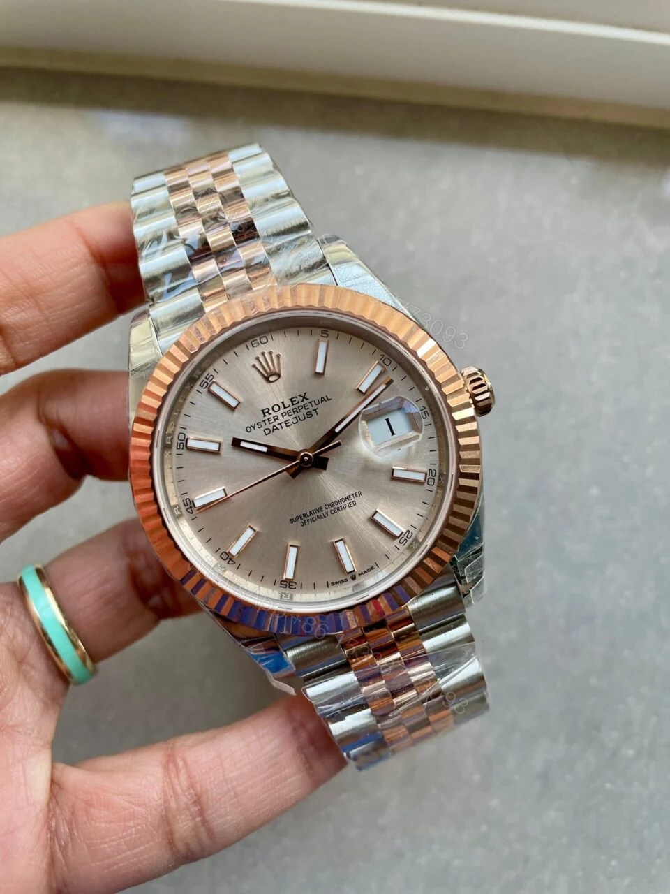 View 5 of VSF Factory 1:1 Rolex DateJust 41 126331 904L SS/RG Best Edition Champagne Gold Dial VS3235