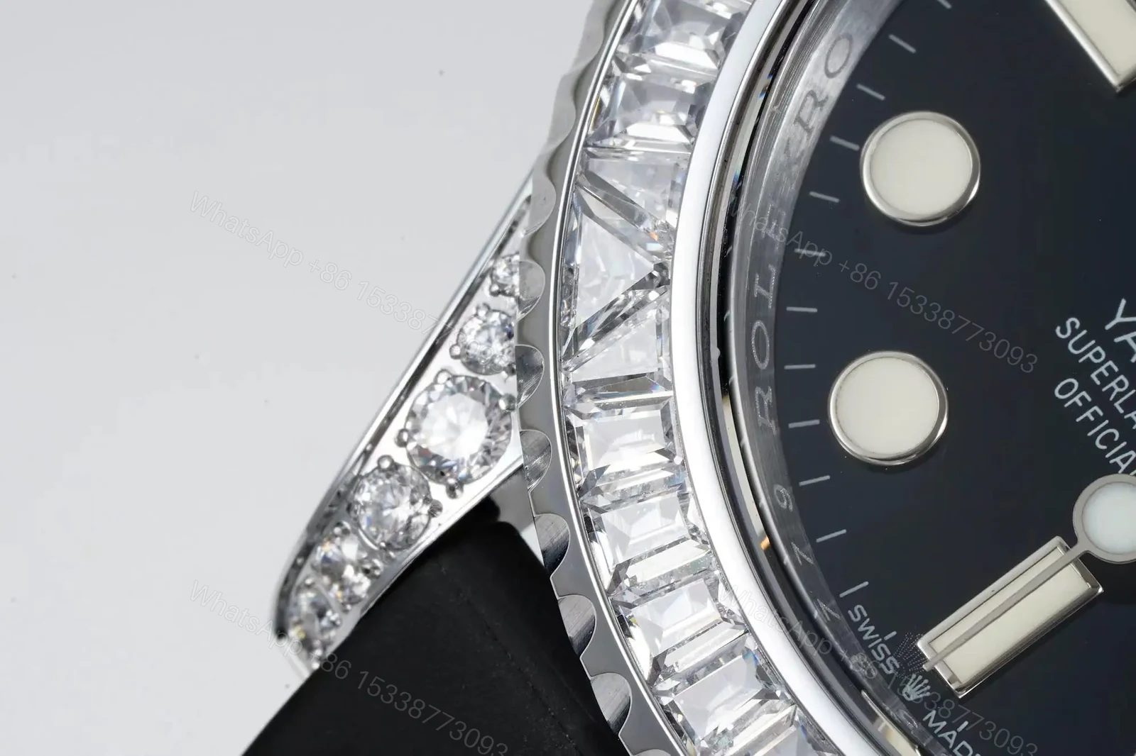 View 4 of C+ Factory Clean Factory Rolex Yacht-Master Black Dial Diamond Bezel