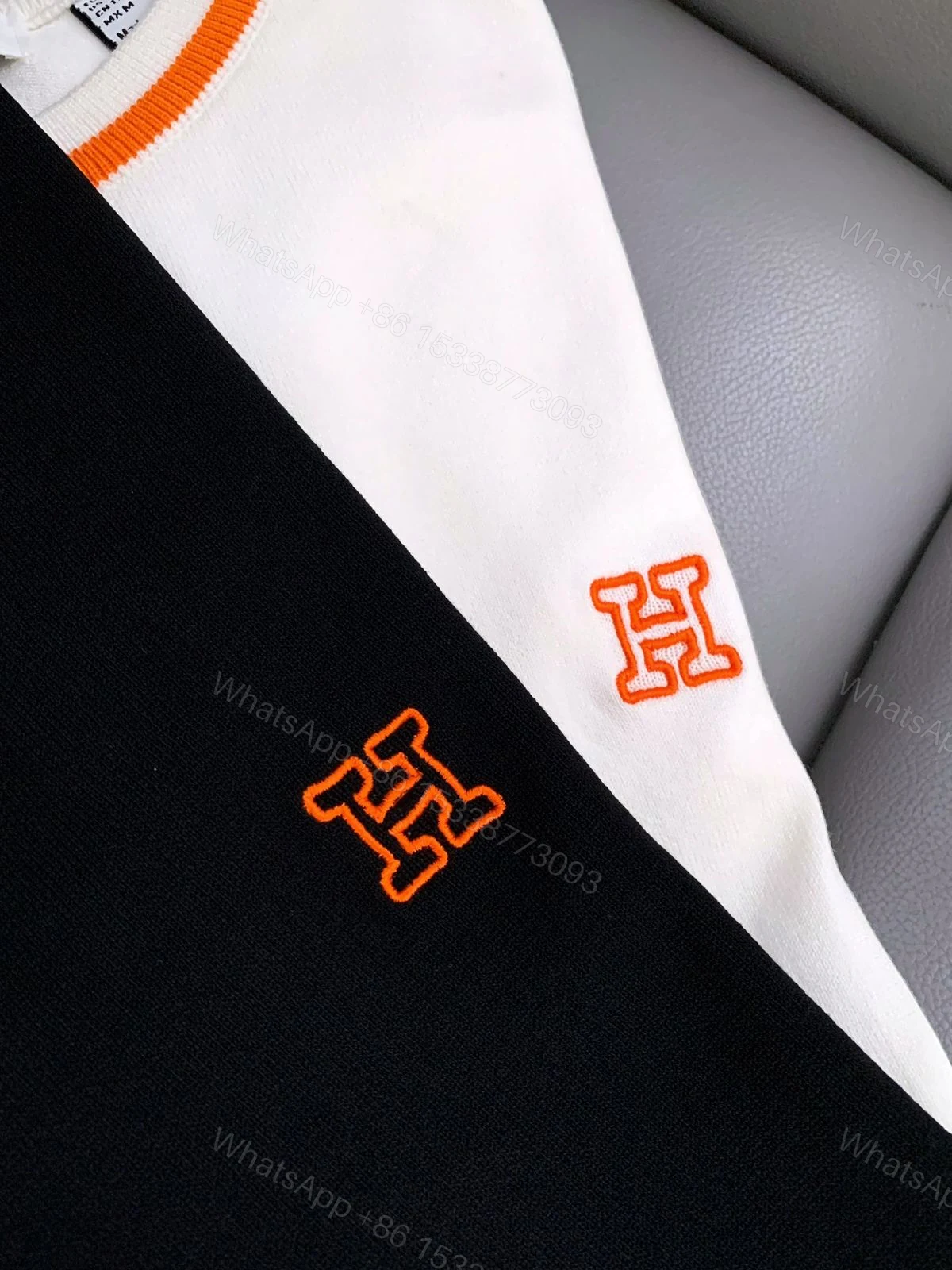 FIRST COPY HERMES DESIGNER KNITTED ROUND NECK SUMMER T-SHIRT — view 2