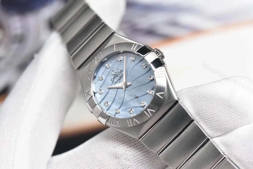 View 2 of Omega Constellation Ladies 27mm Two Tone Diamond Silver Dial Quartz Watch OMG-CONST-LADY-27MM-TWOTONE-DIAMOND-12315276055004