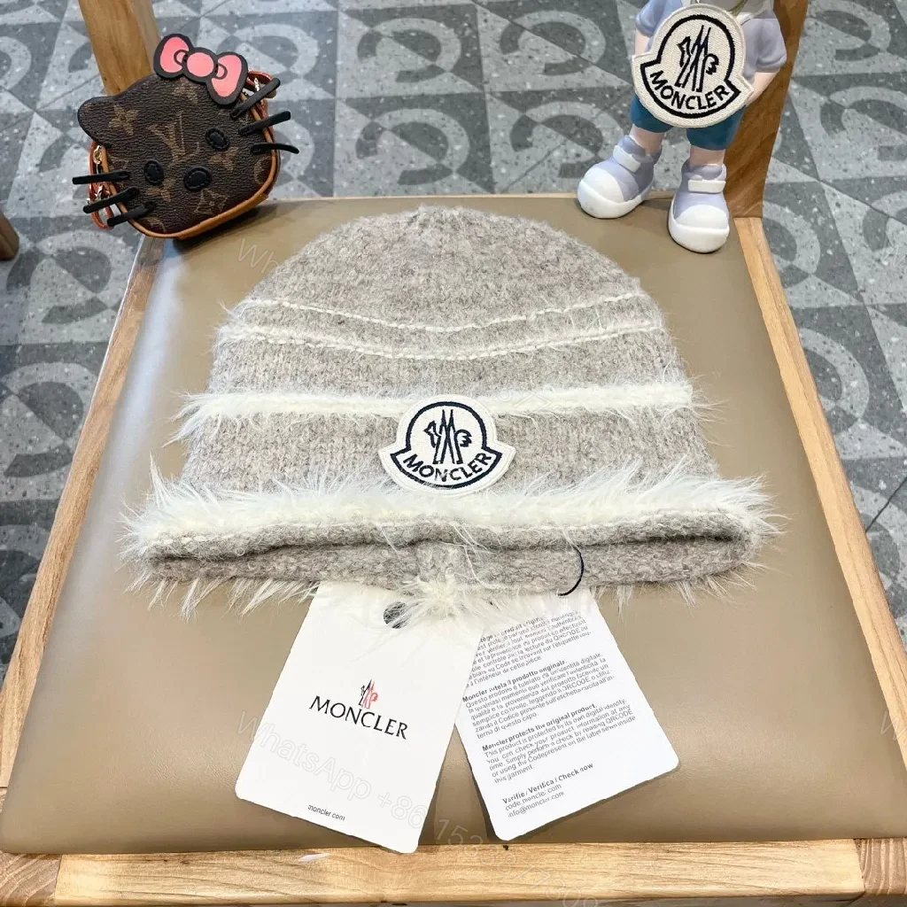 View 5 of Cozy Wool Beanie with Textured Knit + Premium Patch Style Upgraded Knit Cap