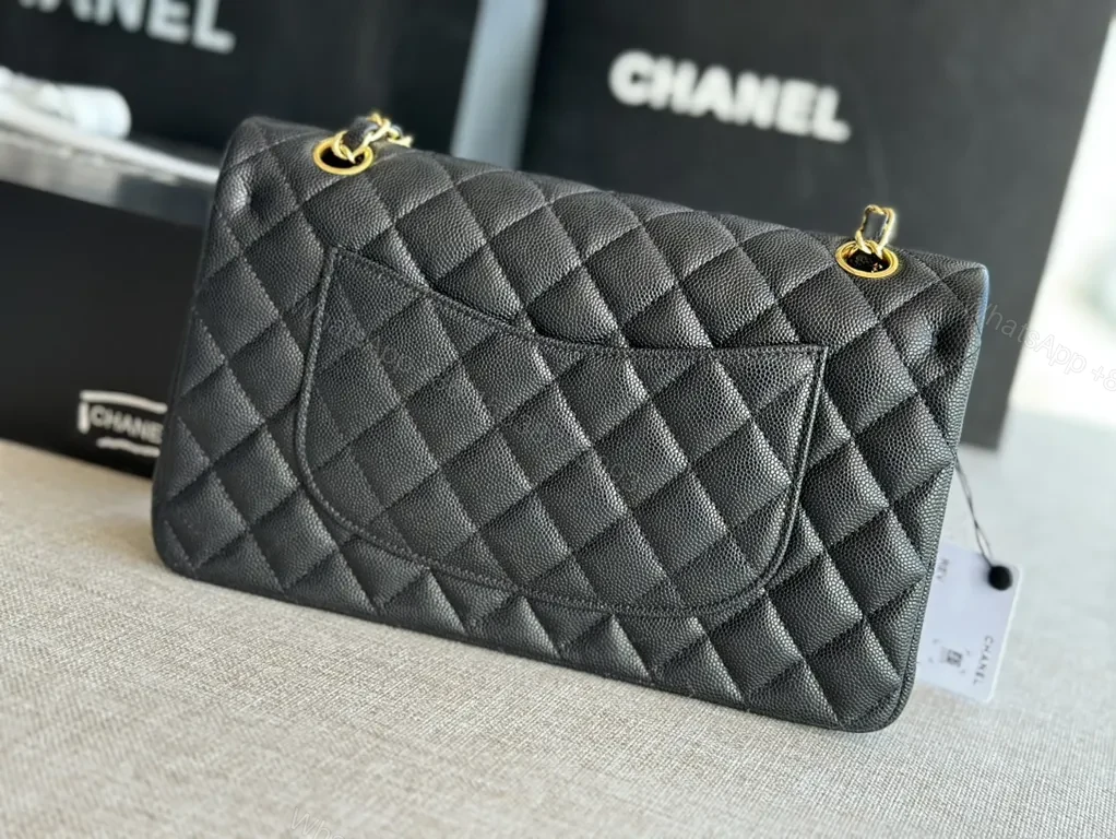 View 9 of Chic Quilted Chain Bag: Black Calfskin Luxury, Compact Prospective Allure