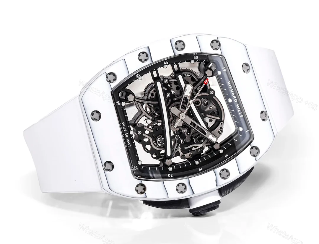 View 2 of Richard Mille RM35-02 Rafael Nadal Automatic Skeleton Watch NTPT Carbon Fiber Black Red Track Dial RMAL1 Movement Premium Edition