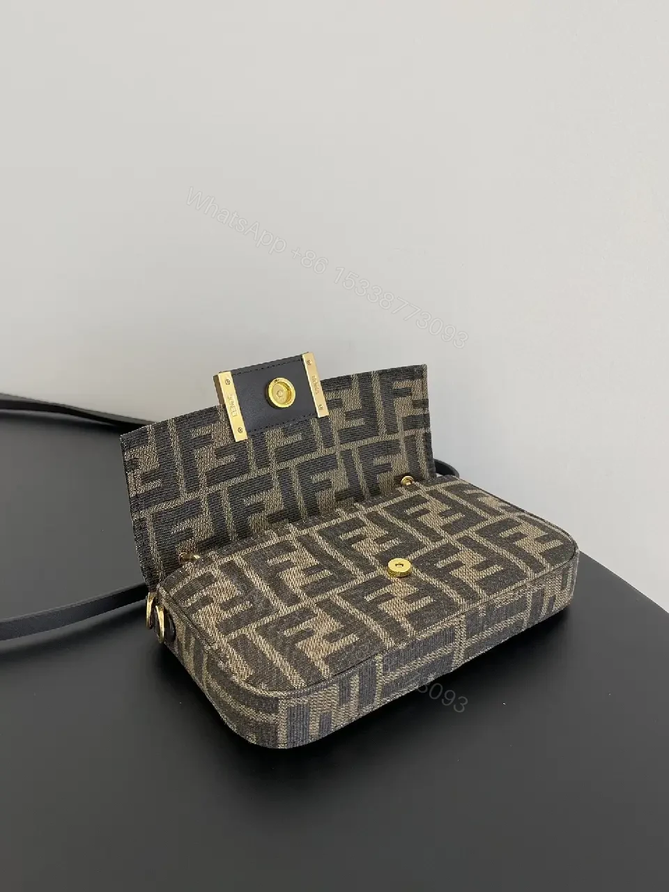 View 4 of Chic Monogram Crossbody Bag: Modern Texture, Compact Luxury