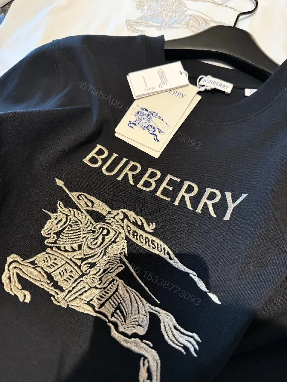 View 3 of Burberry-Inspired Graphic Tee: Luxe Casual Crest Tee