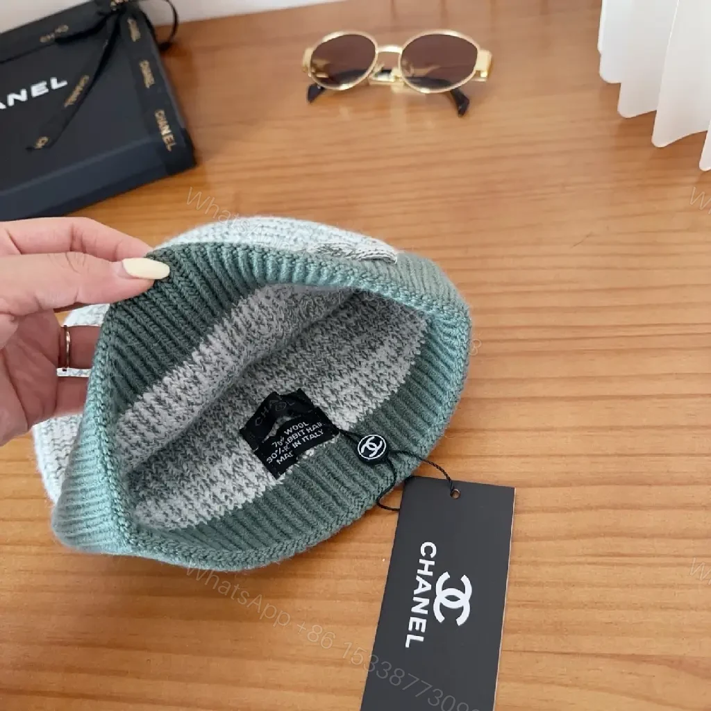 View 3 of Marled Knit Beanie: Luxe Texture, Subtle Chanel-Inspired Accent
