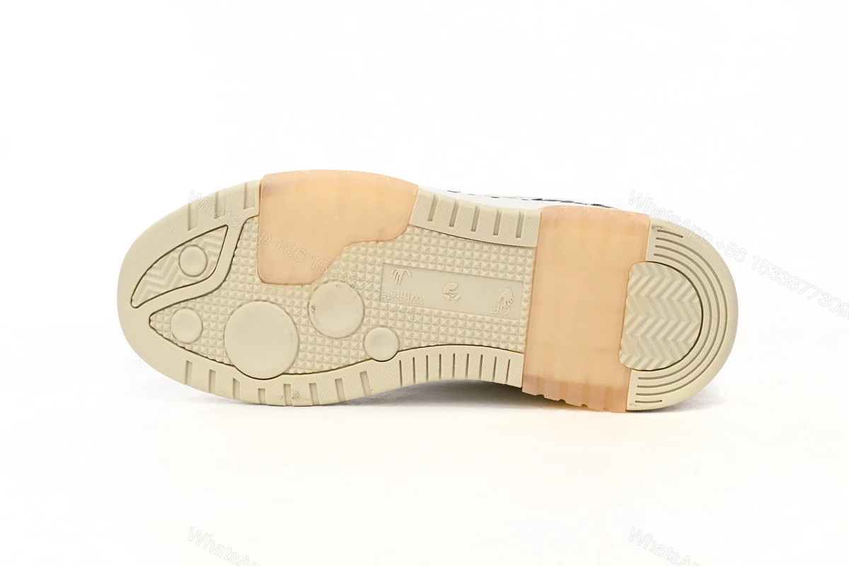 View 7 of OFF-WHITE Out Of Office OOO Low Tops For Walking White Black OMIA189R21 LEA00 20101