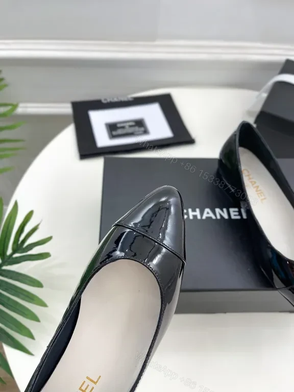 View 8 of Chanel-Style Patent Pointed-Toe Flats â€“ All-Day Comfort