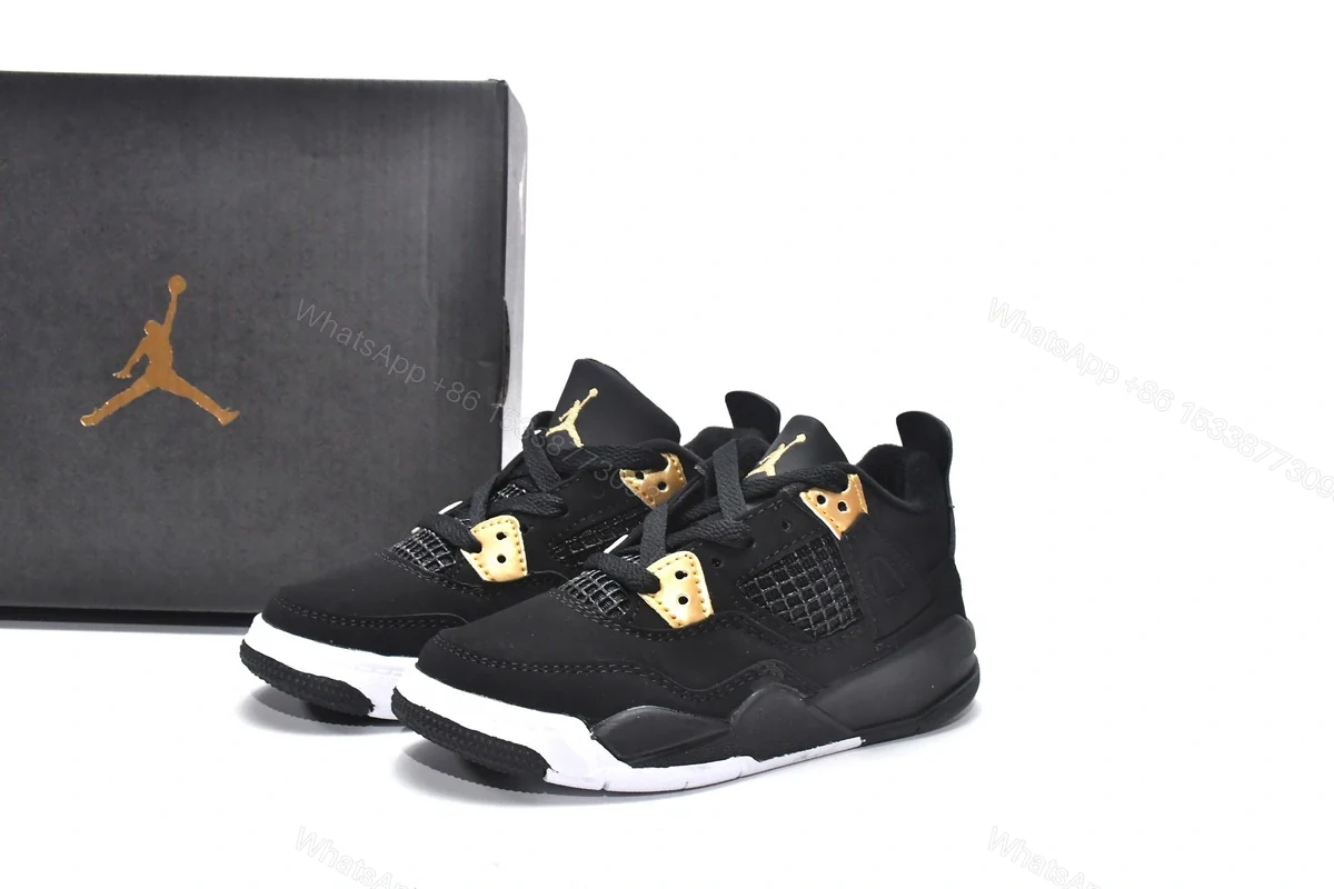 Jordan 4 Kids Shoes Retro Royalty 308499-032 — view 2
