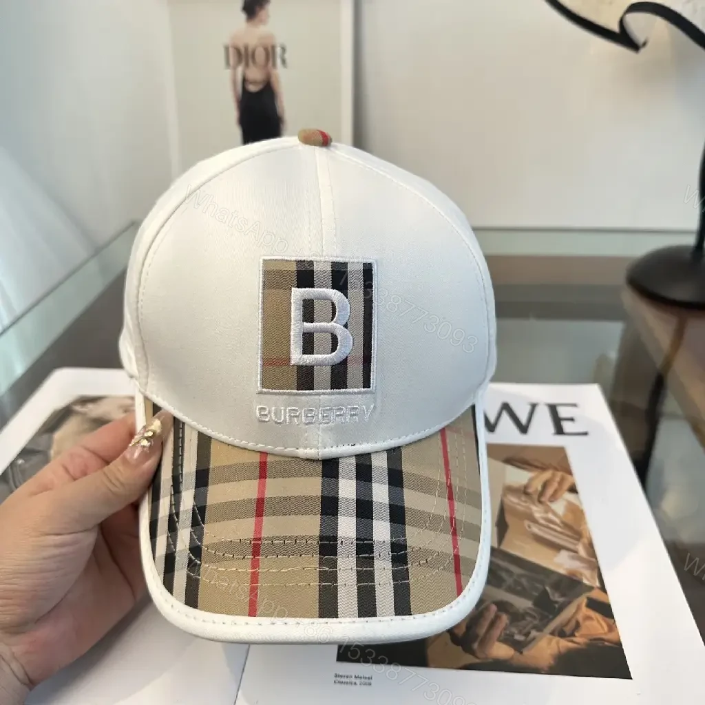 View 10 of Plaid Brim Cap: Modern Luxury, Premium Fabric, Adjustable Fit