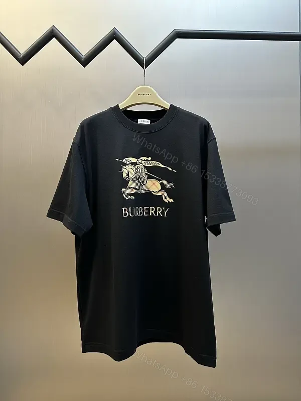 Black Heavyweight Cotton Graphic Tee, Relaxed Fit, Bold Crest — view 1