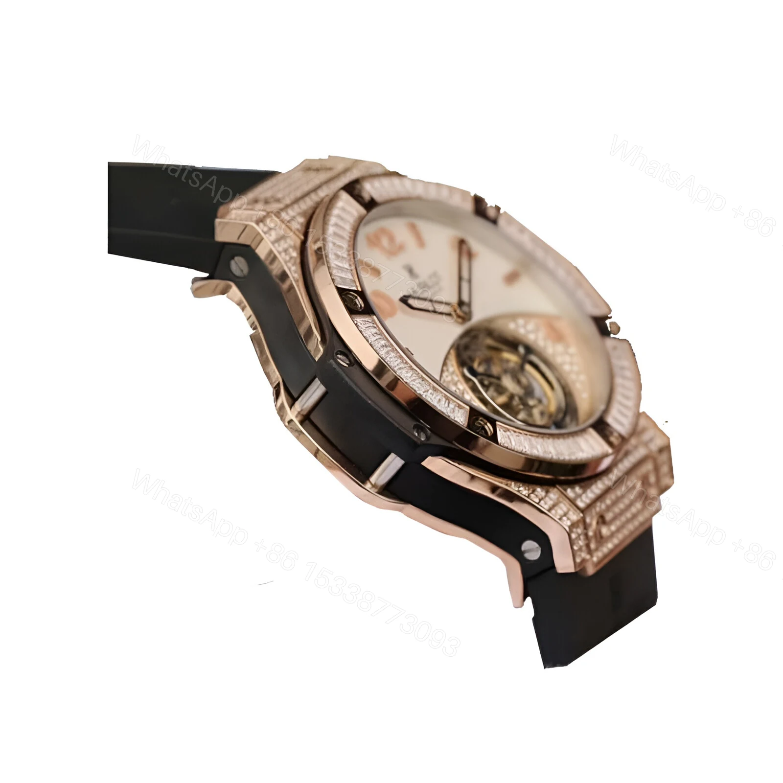 View 3 of Hublot Gold Diamond Replica