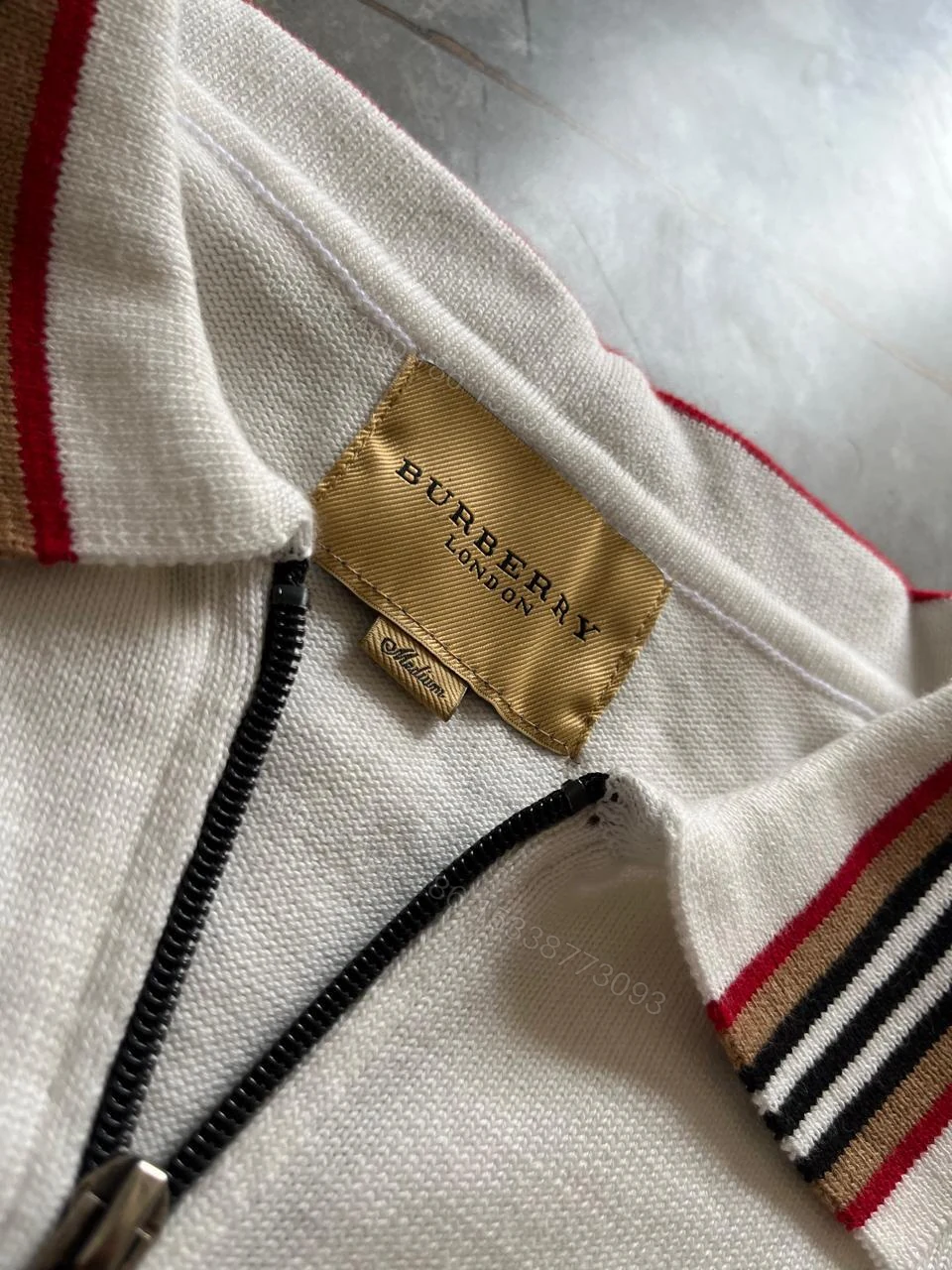 View 11 of FIRST COPY BURBERRY EXCLUSIVE HALF ZIP KNITTED SWEATERS