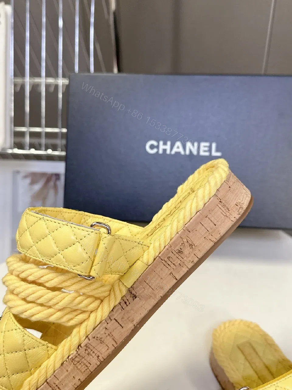 View 7 of Sunny Quilted Rope Slip-Ons - Casual Luxe Sneakers