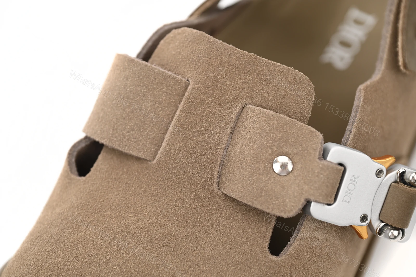View 7 of Dior by Birkenstock Mule Tokio Khaki Nubuck Calfskin 3SA116ZSD_H620