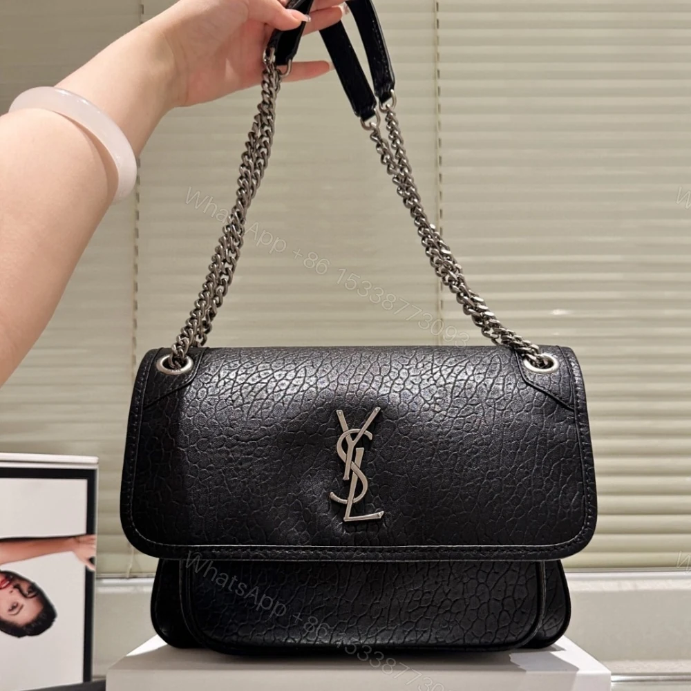 View 2 of Saint Laurent Niki Vintage Medium In Grained Black 28Cm 633178Aacia1000