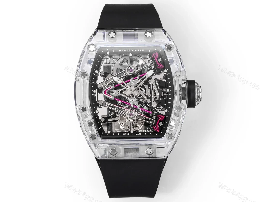 Richard Mille RM38-02 Crystal Pink Skeleton Tourbillon Watch RM38-CR-PK — view 1