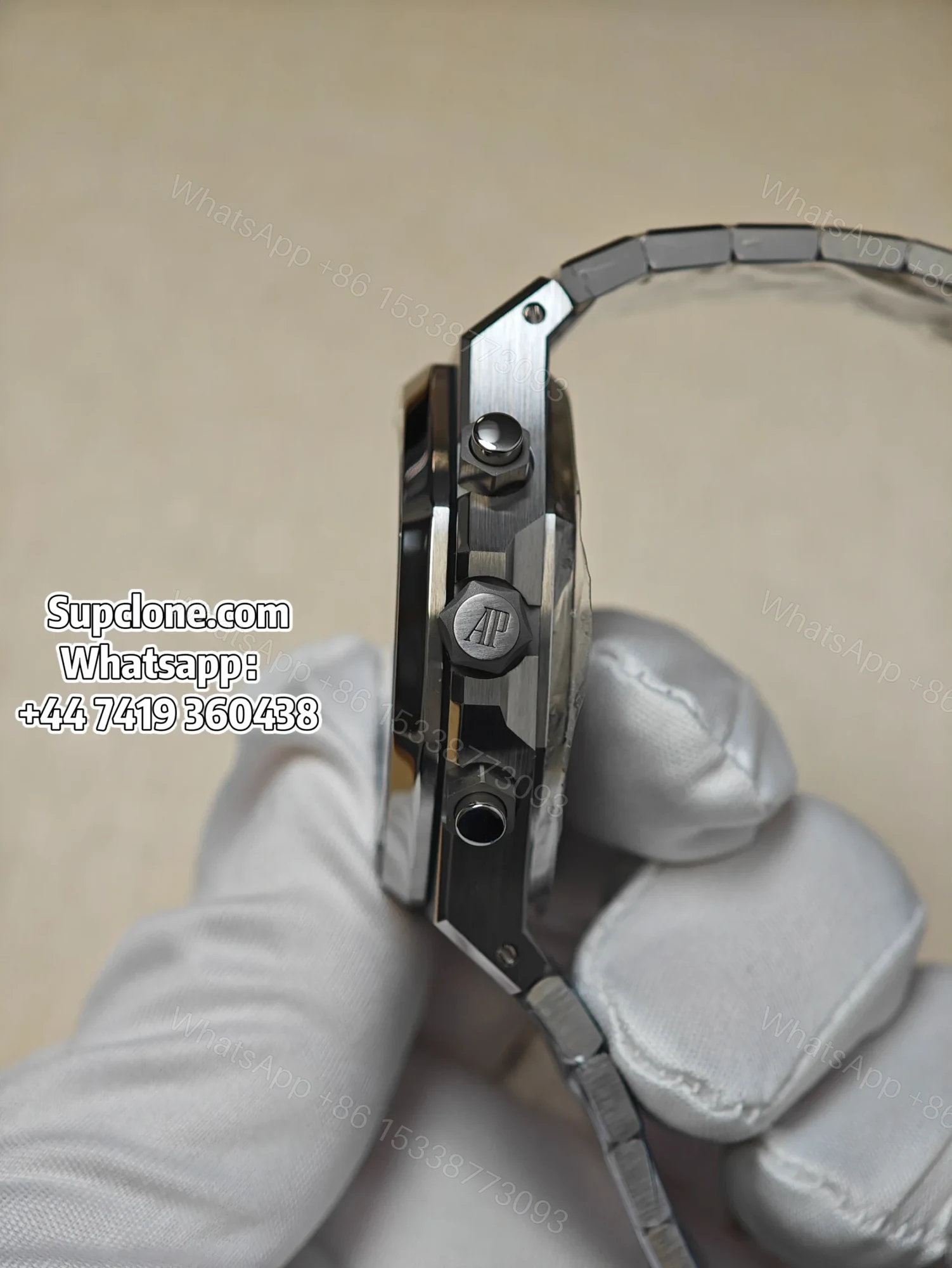 View 7 of Audemars Piguet Super Clone Royal Oak White Dial 26240 Chronograph 41mm