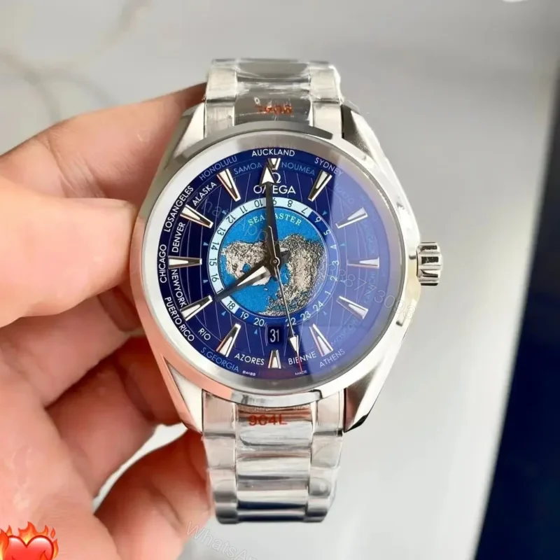 Omega Seamaster Co-Axial World Timer Map Dial Automatic — view 1