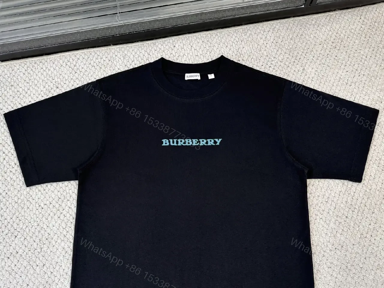 View 2 of Black Cotton Crew Neck Relaxed Fit T-Shirt