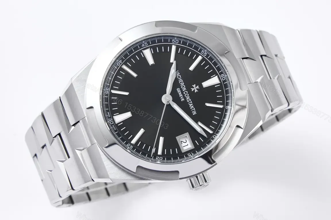 View 4 of JJ Factory Vacheron Constantin Overseas 4500V Series Stainless Steel Watch – Black Dial, 41mm, Automatic Movement, Date Display, Steel Bracelet or Rubber Strap Options
