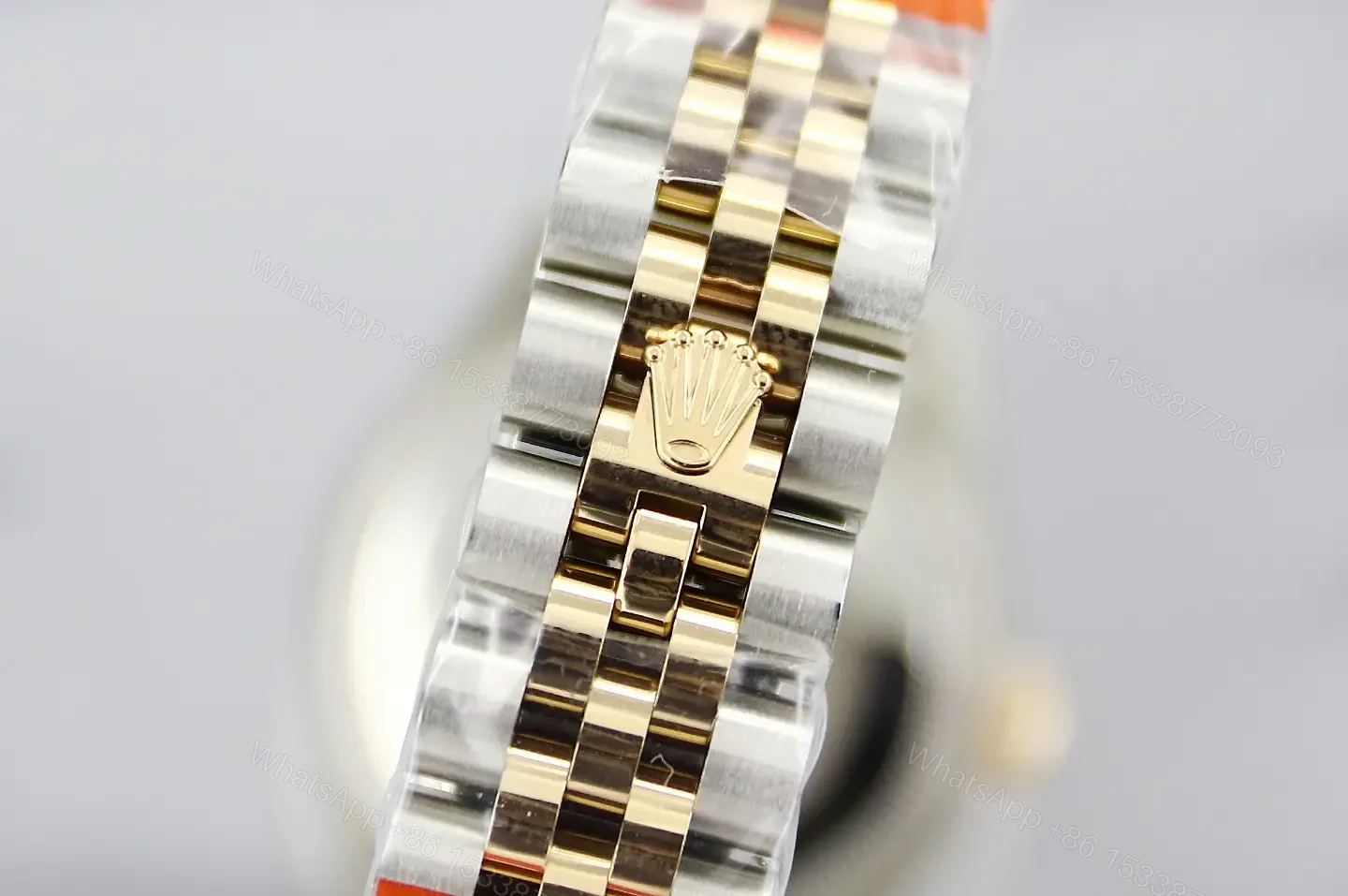 View 8 of Rolex Datejust 31 Rolesor Yellow Diamond Jubilee Green Roman Dial 178383-0005