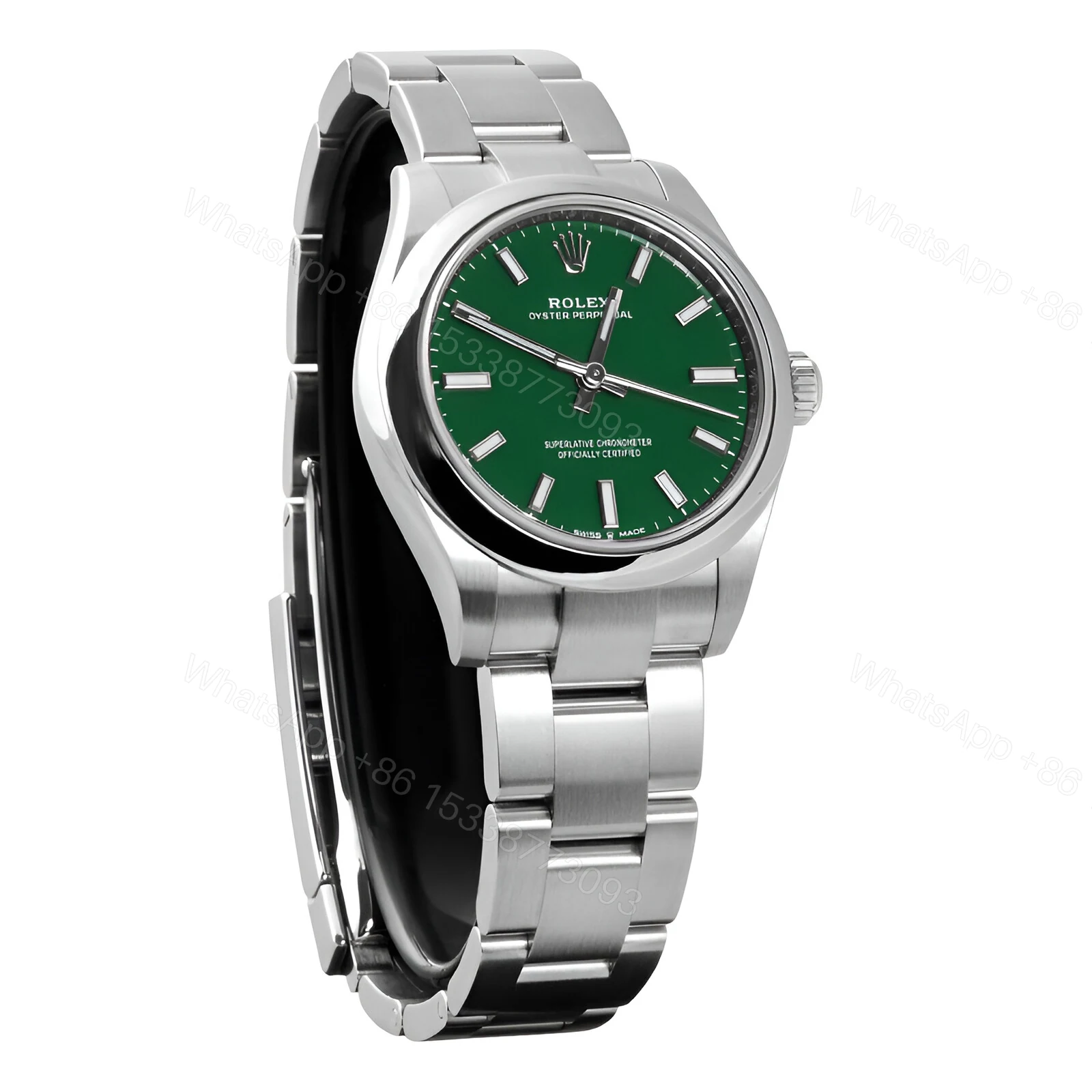 View 2 of Rolex Oyster Perpetual 277200 Green Dial Replica