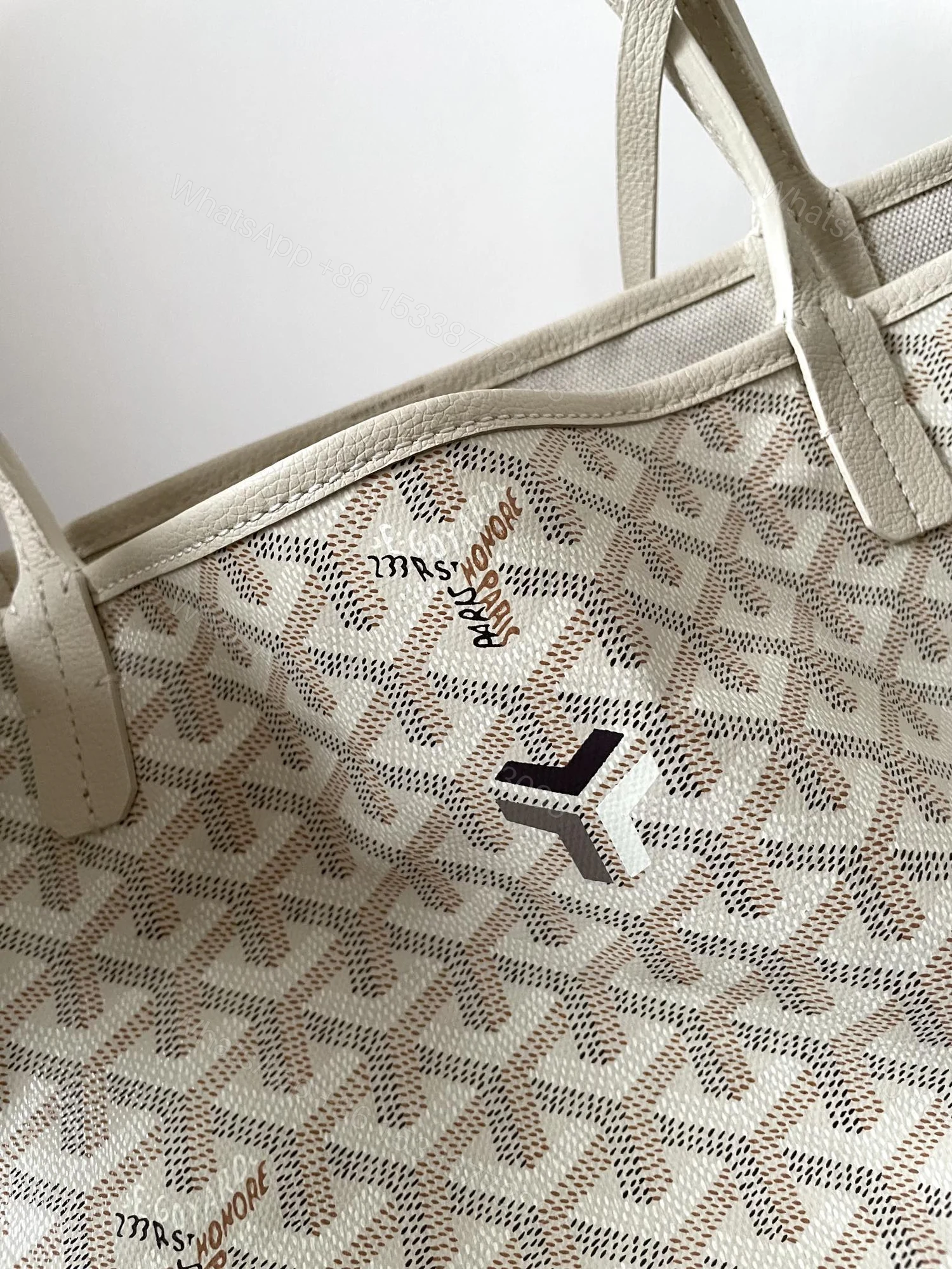 View 3 of GOYARD Goyardine Saint Louis Claire Voie GM White Yellow