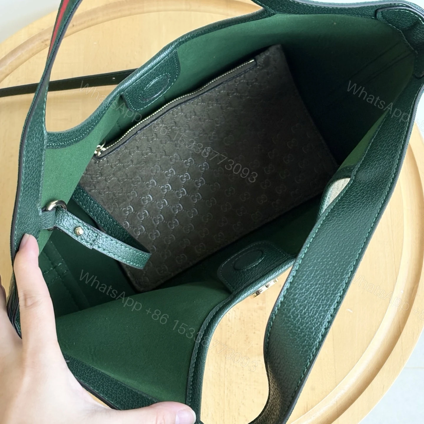 View 7 of Gucci Giglio Small Tote Bag Dark Green 25Cm